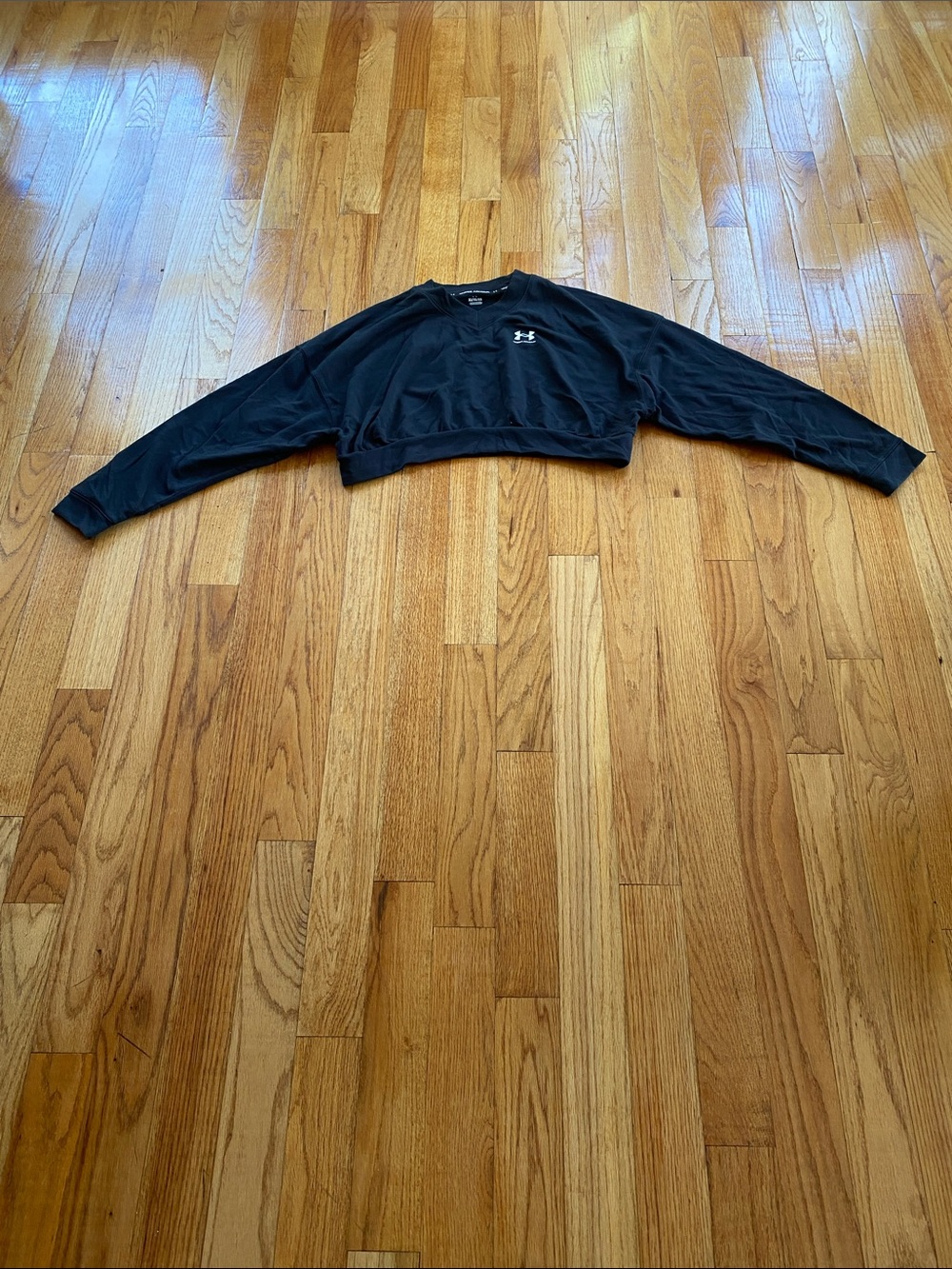 Under Armour Black Cropped Crew Sweatshirt